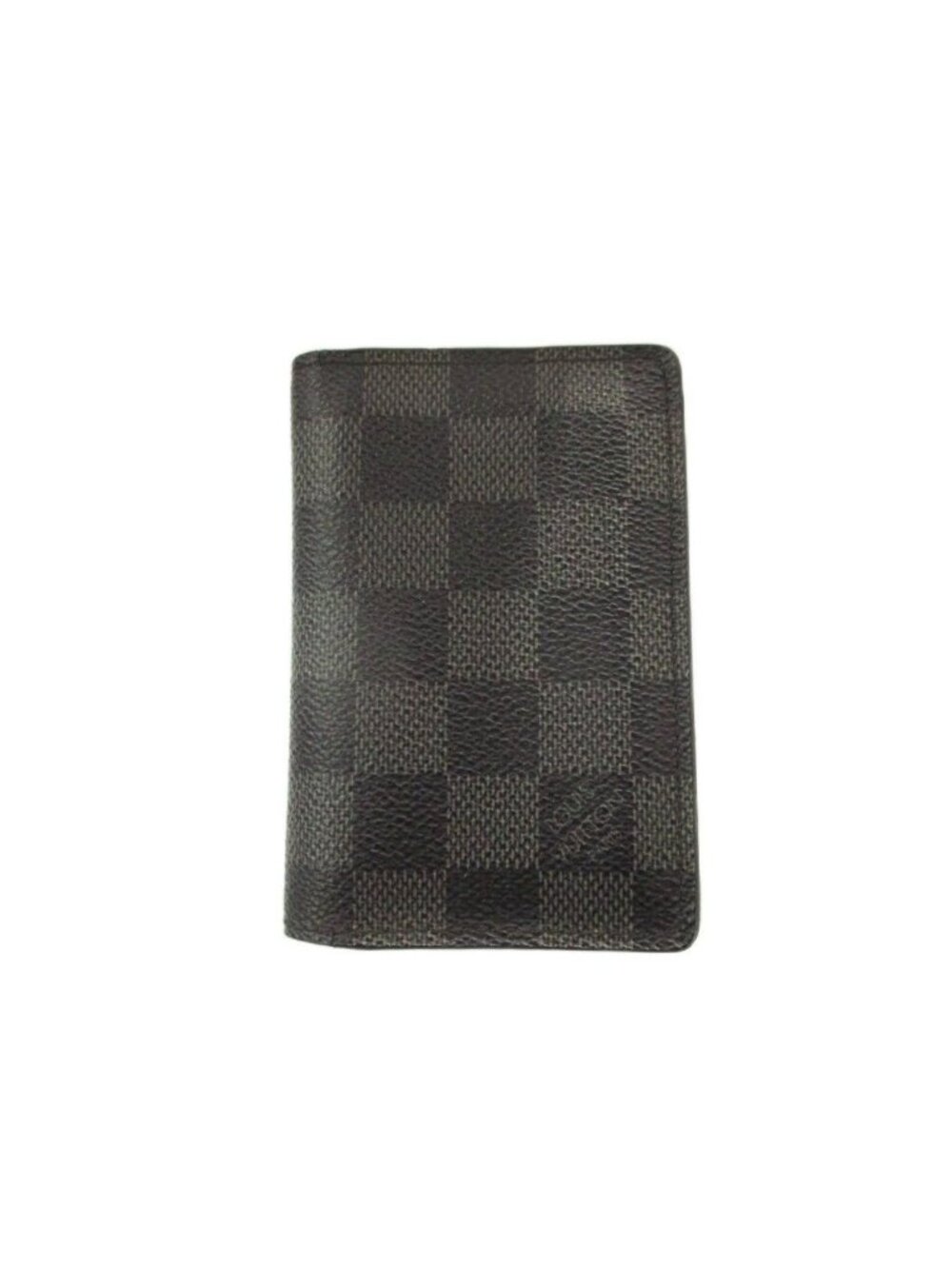 Louis Vuitton Card Case Pocket Organizer Damier Graphite Black Canvas Leather